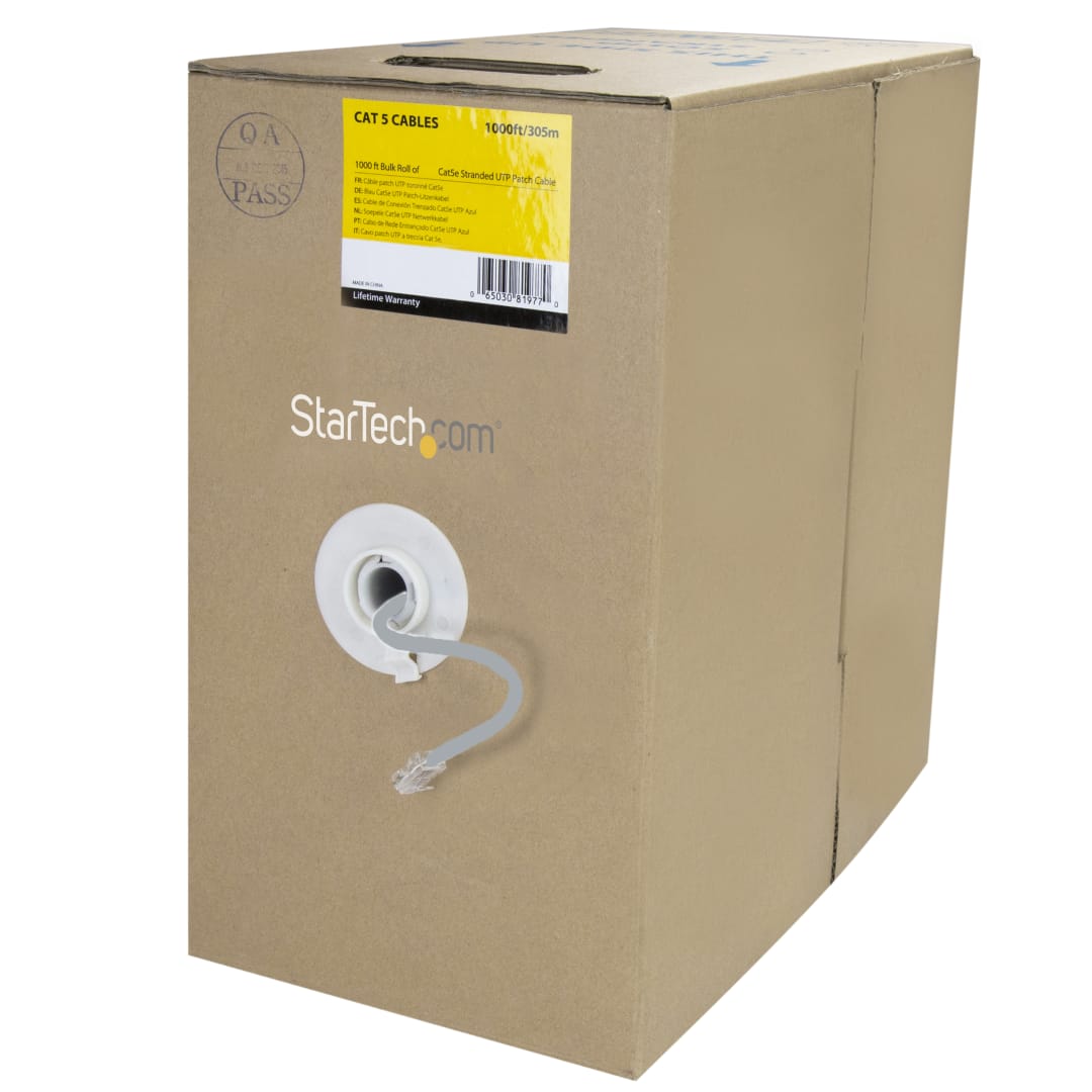Cat 5e 350MHz Gray Patch Cable - 1000ft