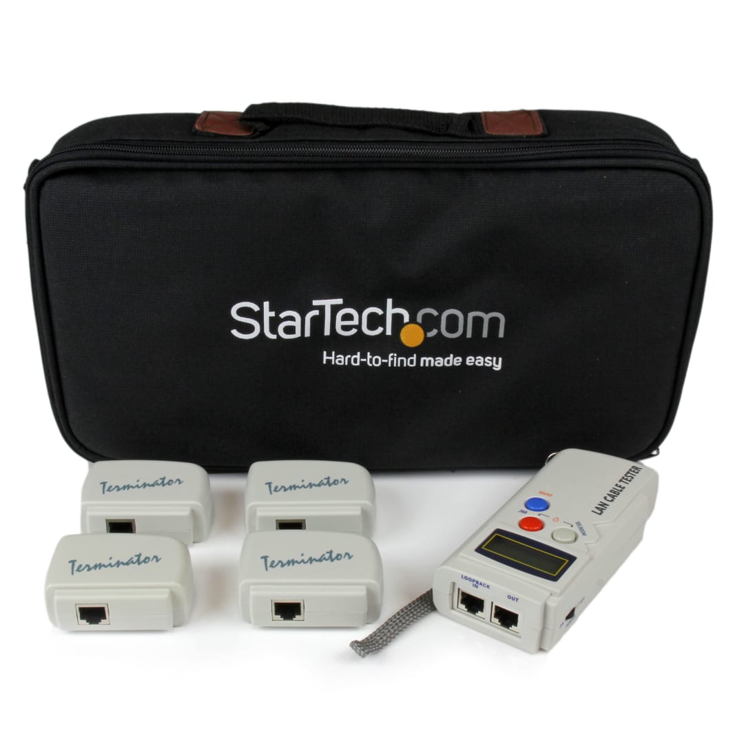 Remote Cable Tester w. 4 Loopback Plugs