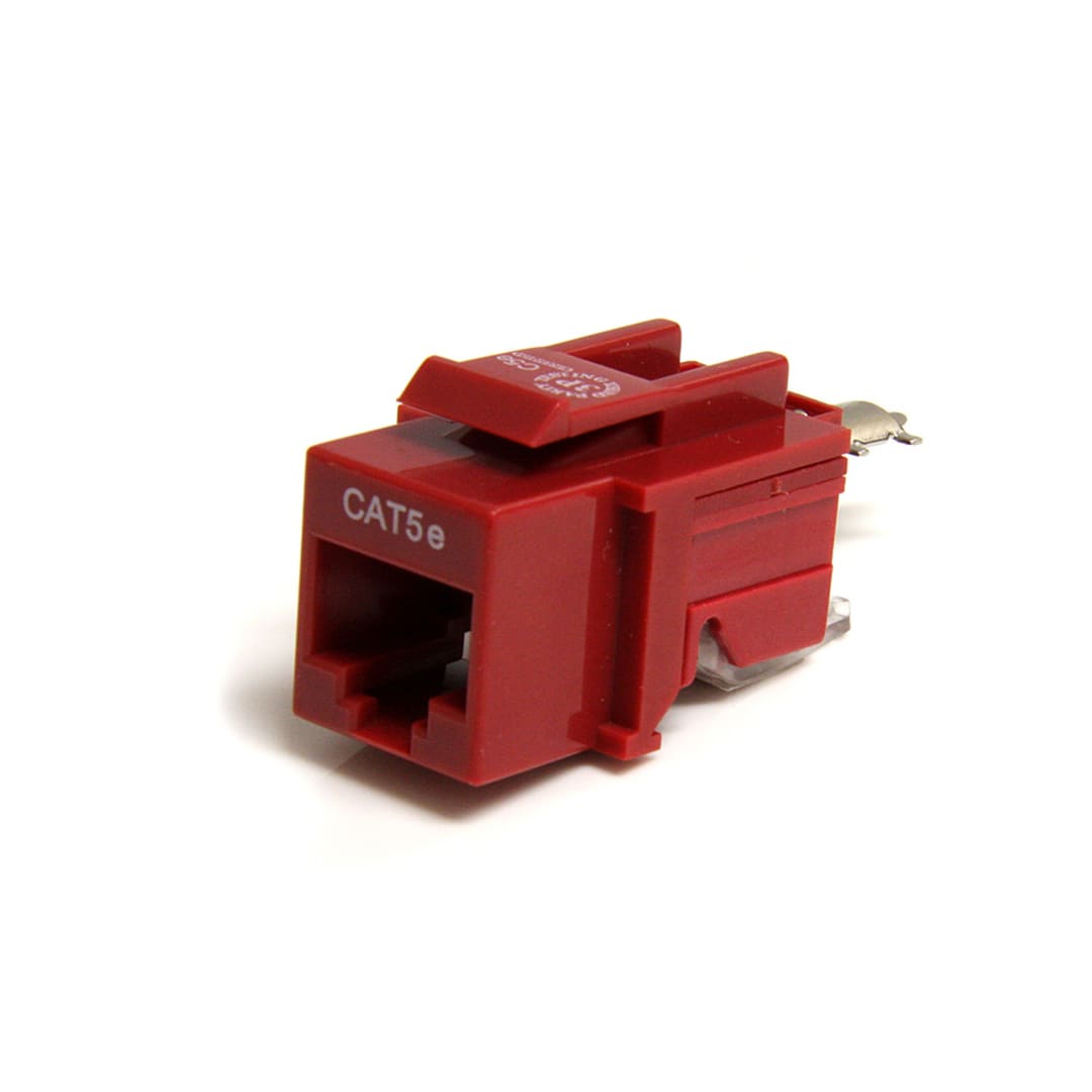 Toolless Type Cat5 Keystone Jack - Red