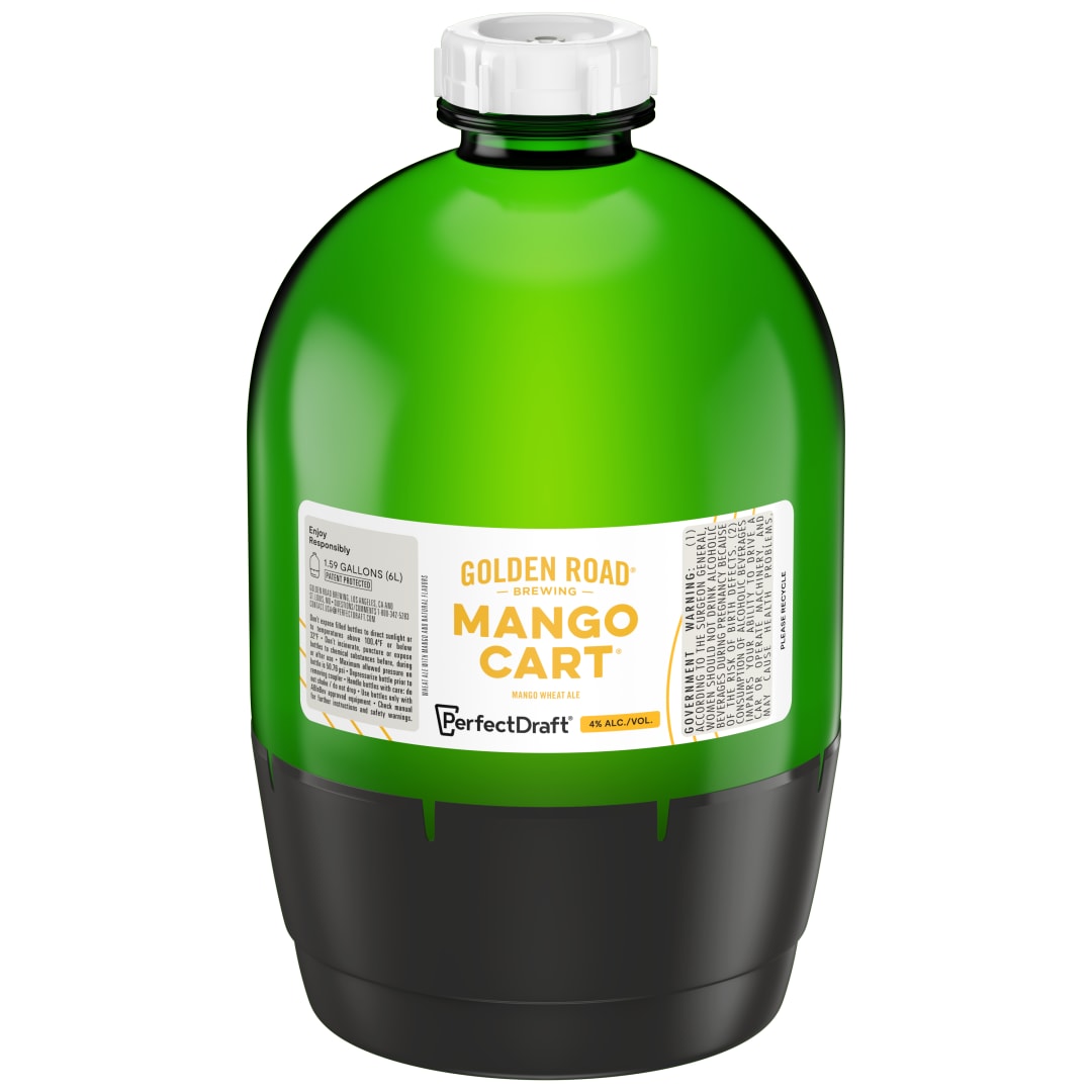 Perfect Draft Golden Road Mango Cart 6 L Front LABEL 4ABV