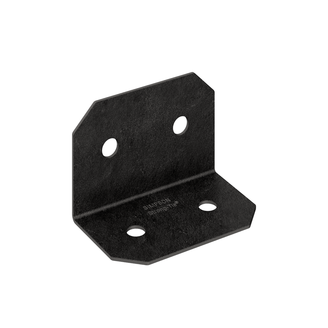 Simpson Strong-Tie APVA6 Outdoor Accents® Avant Collection™ ZMAX®, Black Powder-Coated 90° Angle for 6x (Pack of 12)