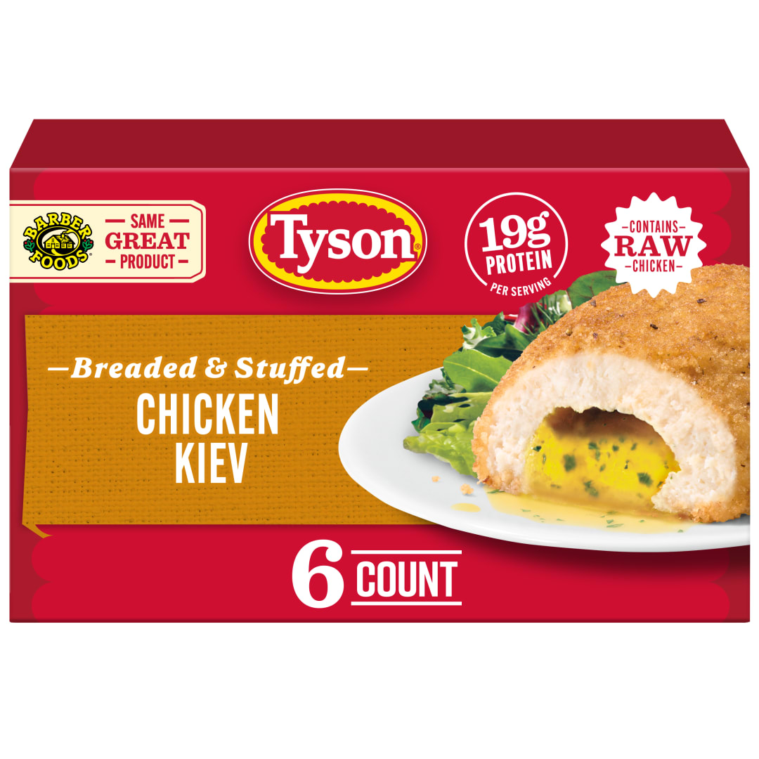 Tyson Frozen Stuffed Chicken Breasts Kiev, 6 Count