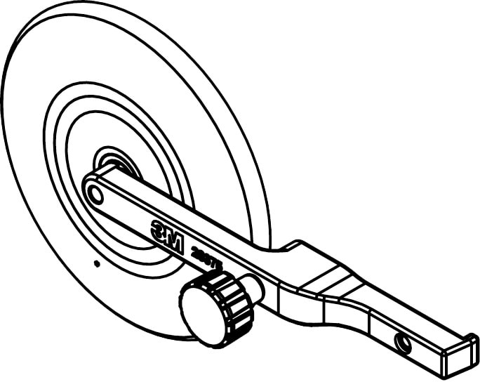 3M™ Kontaktarm für Feilenbandmaschine, 100 mm, 6 mm x 610 mm, 13 mm x 610 mm, für Kehlnähte und Nuten