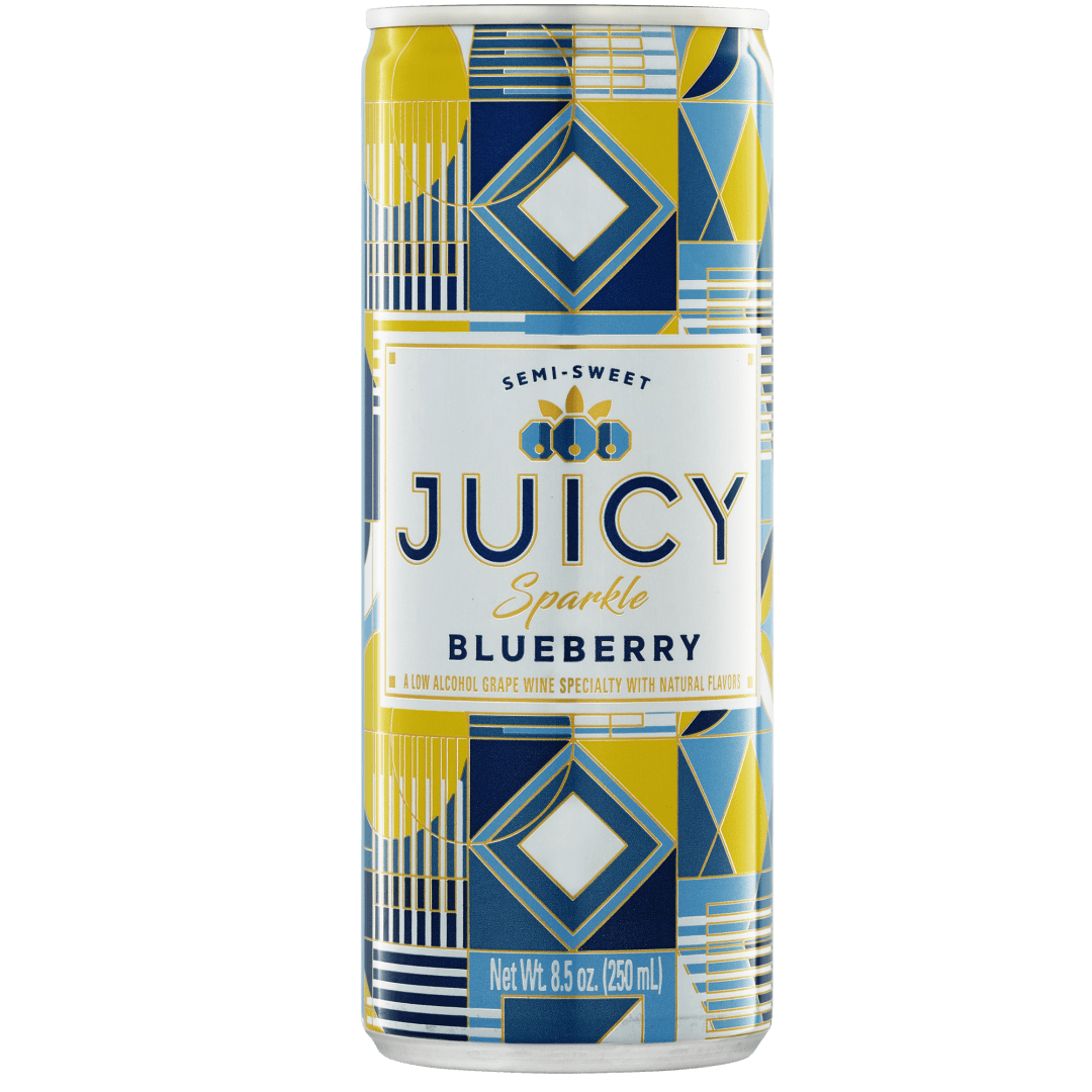 Juicy Sparkle Blueberry Sparkling White Wine 250 ml Can (Individual Can)