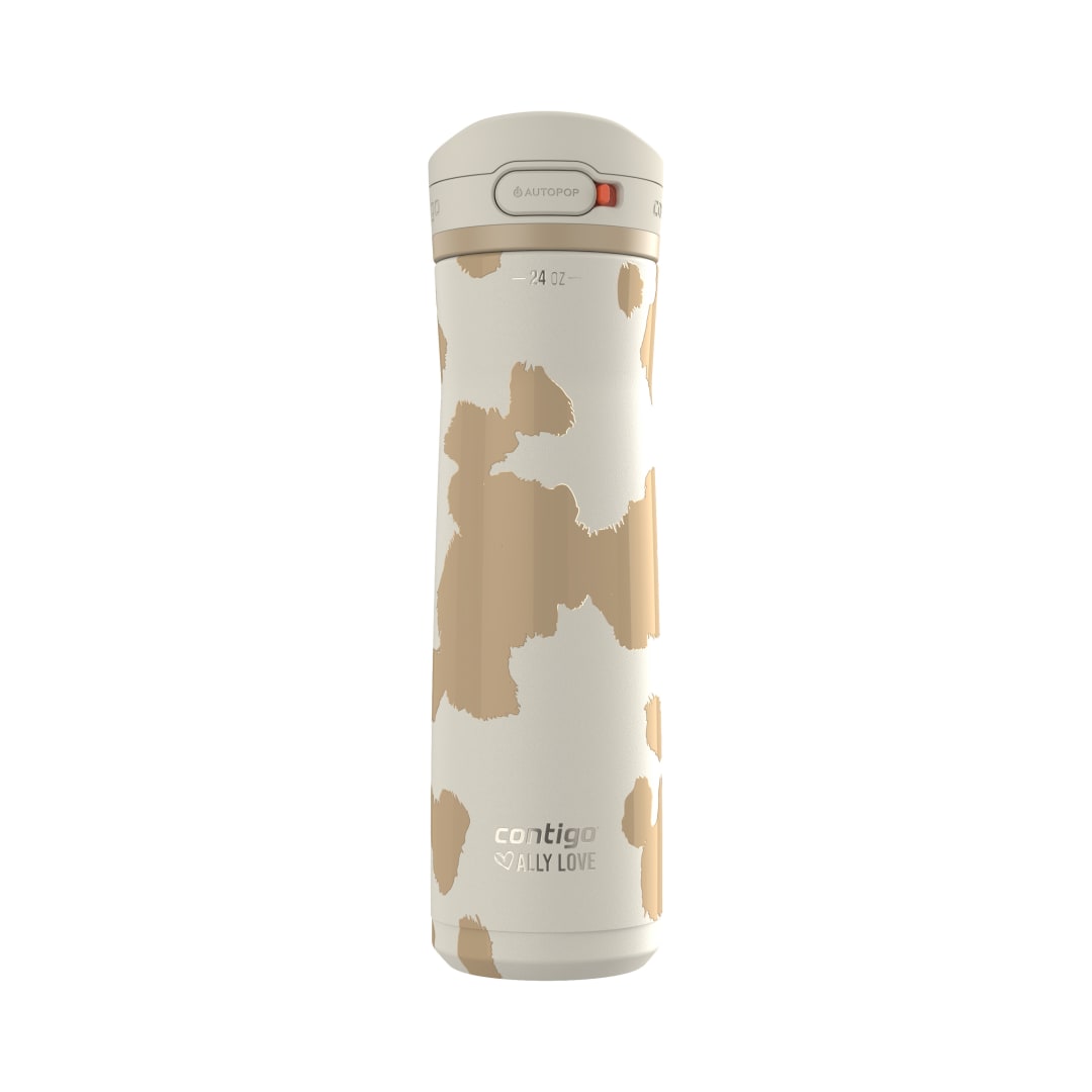 Contigo® x Ally Love Jackson Chill 2.0 Botella de Agua de Acero Inoxidable con Tapa AUTOPOP®, 24oz, Oatmilk