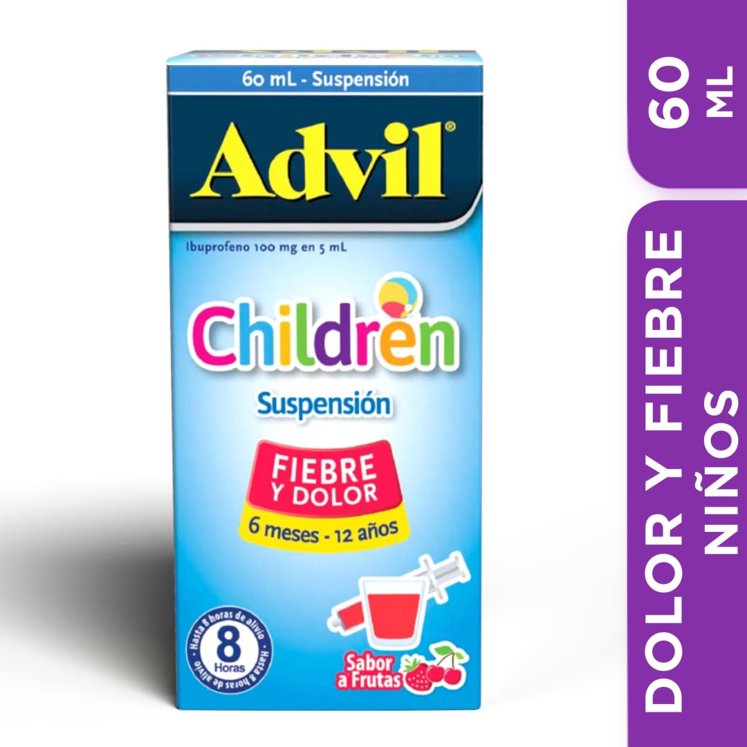 Advil Children Alivio De La Fiebre y El Dolor, IBUPROFENO, SUSPENSIÓN 60 ML*