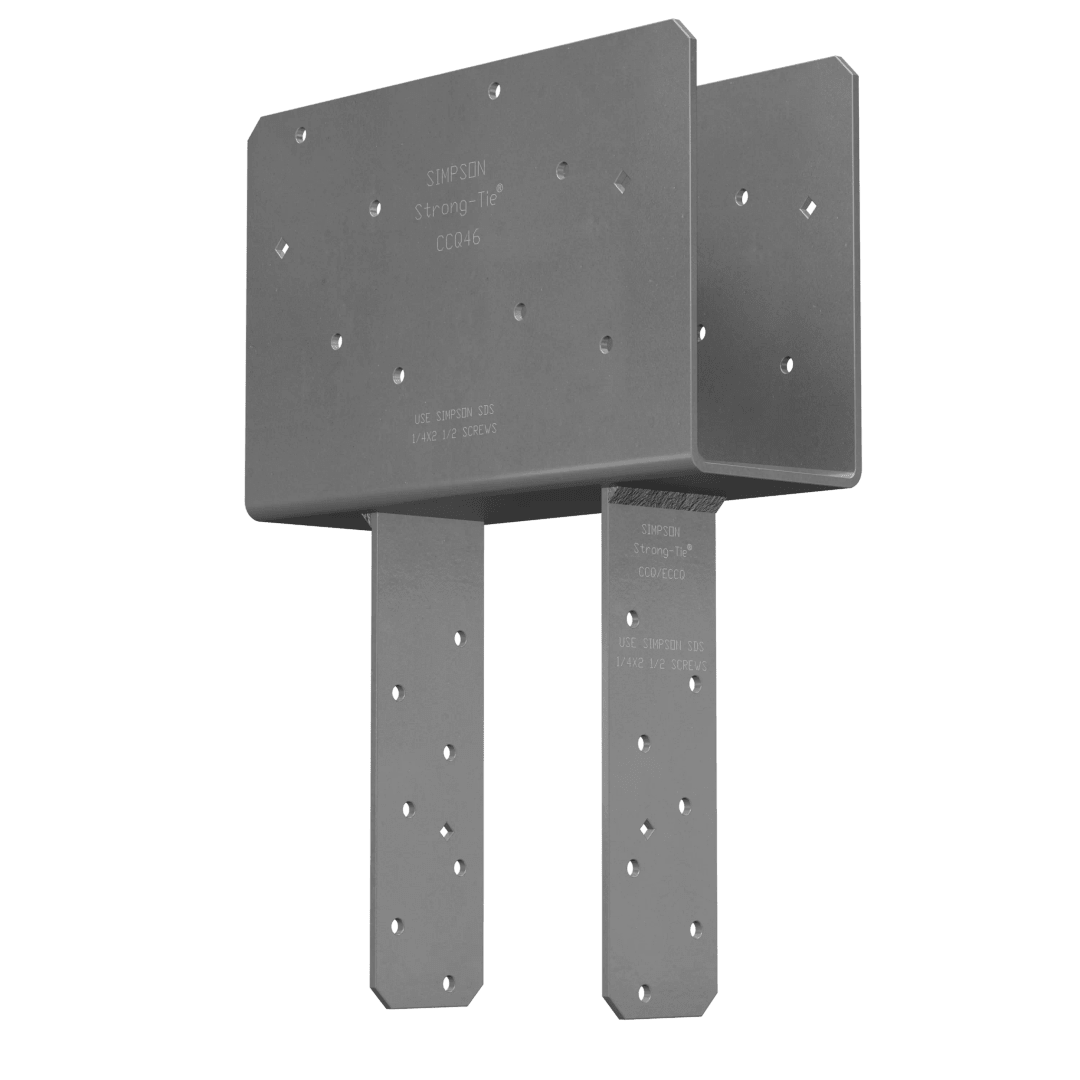 Simpson Strong-Tie CCQ46SDS2.5 CCQ™ Column Cap for 4x Beam, 6x Post with Strong-Drive® SDS Screws (Pack of 3)