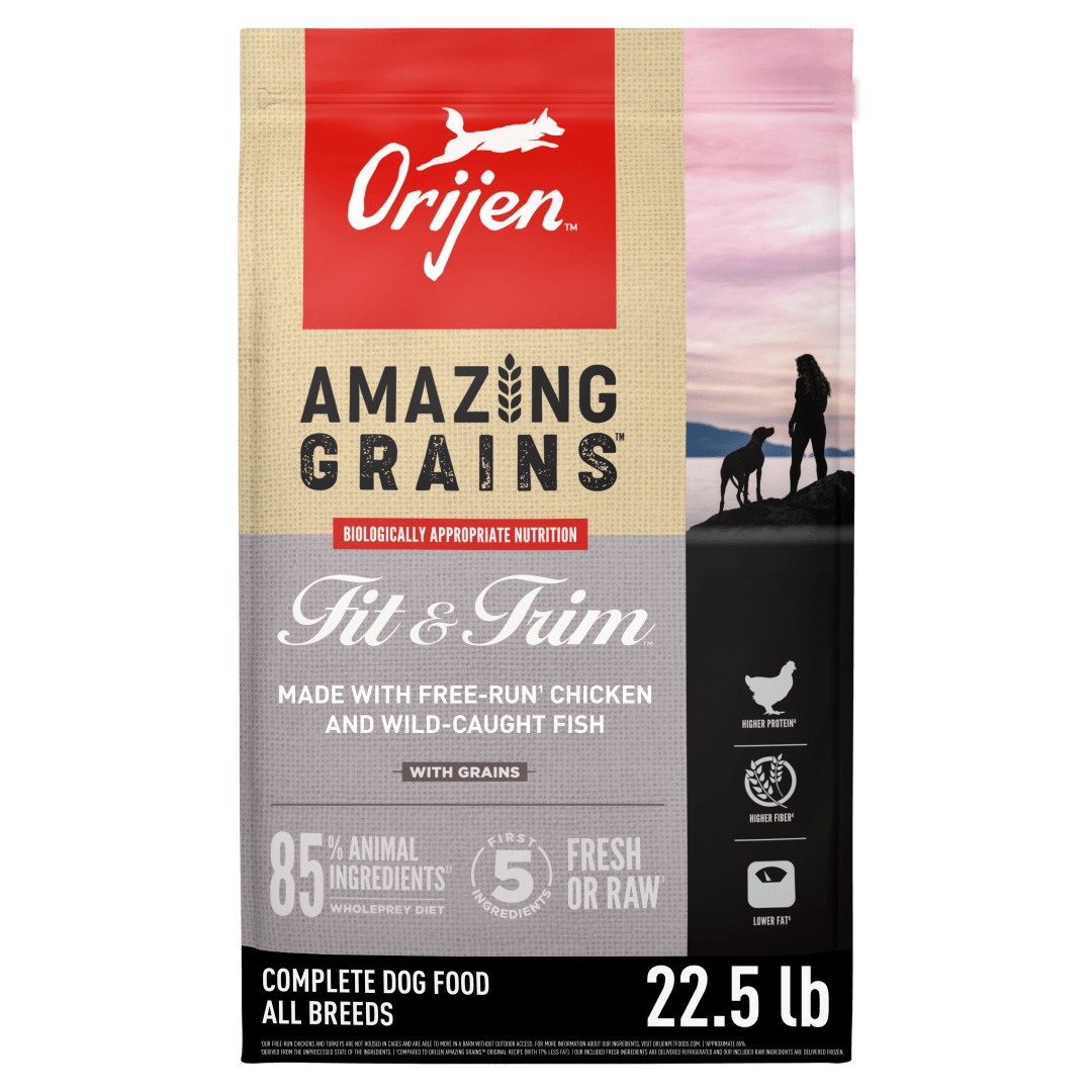 ORIJEN Amazing Grains High Protein Dry Dog Food Fit & Trim Recipe