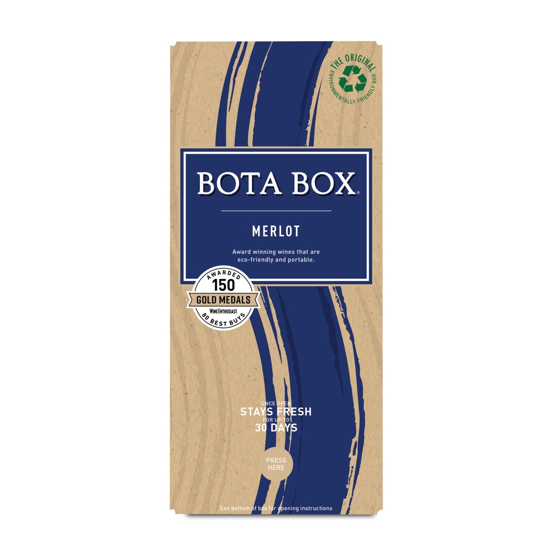 Bota Box Merlot Red Wine, 3L (Equals 4 x 750mL Glass Bottles), 13.5% ABV
