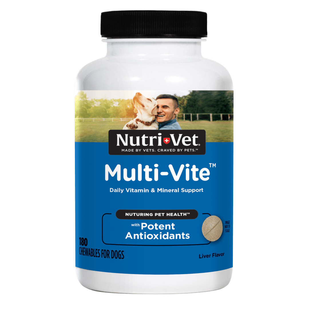 Nutri-Vet Multi-Vite Chewables for Adult Dogs - Daily Vitamin and Mineral Support to Support Balanced Diet - 180 Count