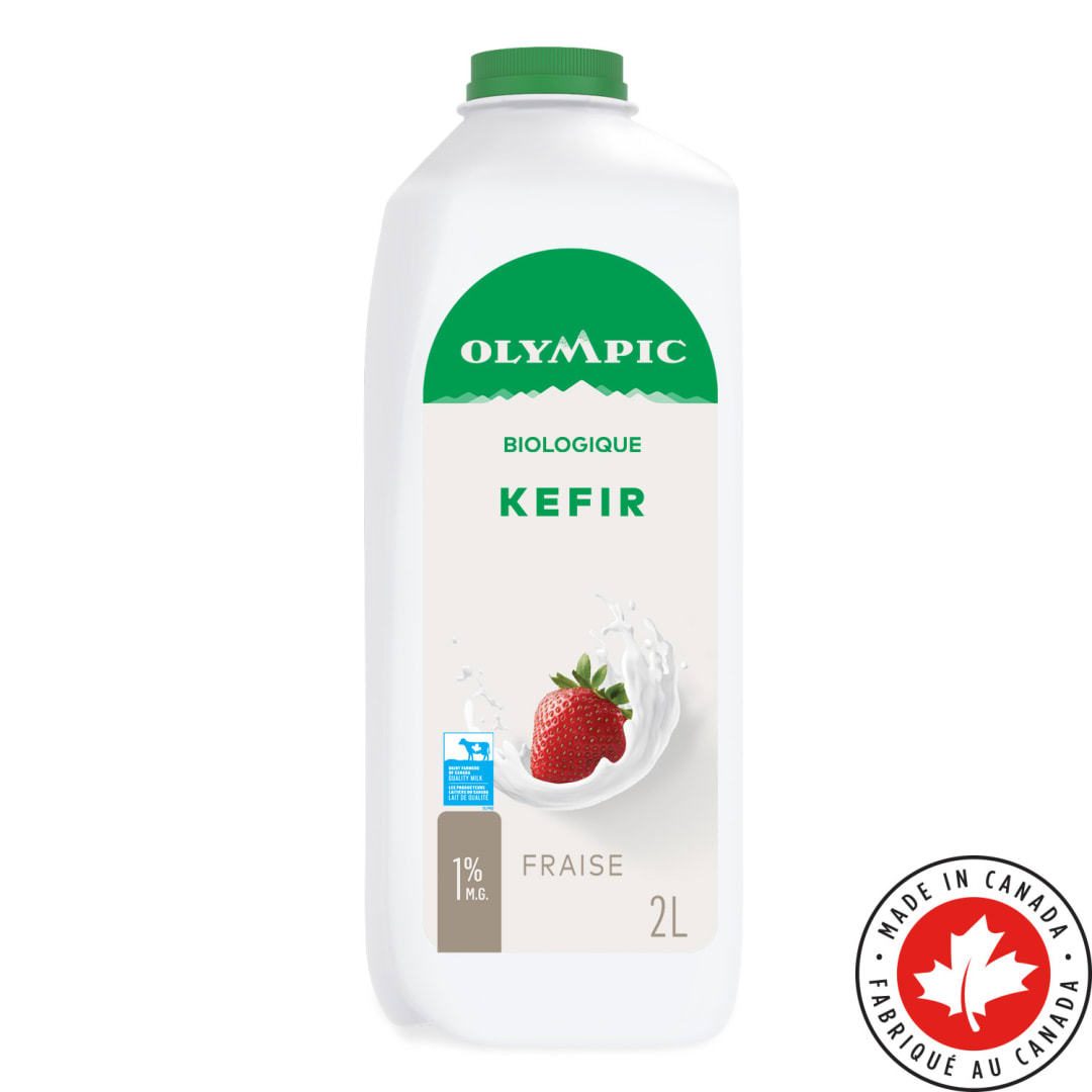 Olympic Organic Probiotic Strawberry Kefir 1%, 2L