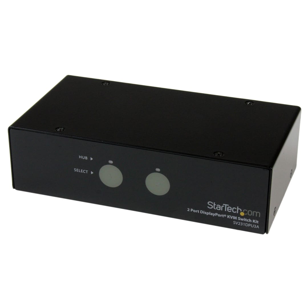 2 Port DisplayPort KVM Switch w/ USB 3 &amp; Cables
