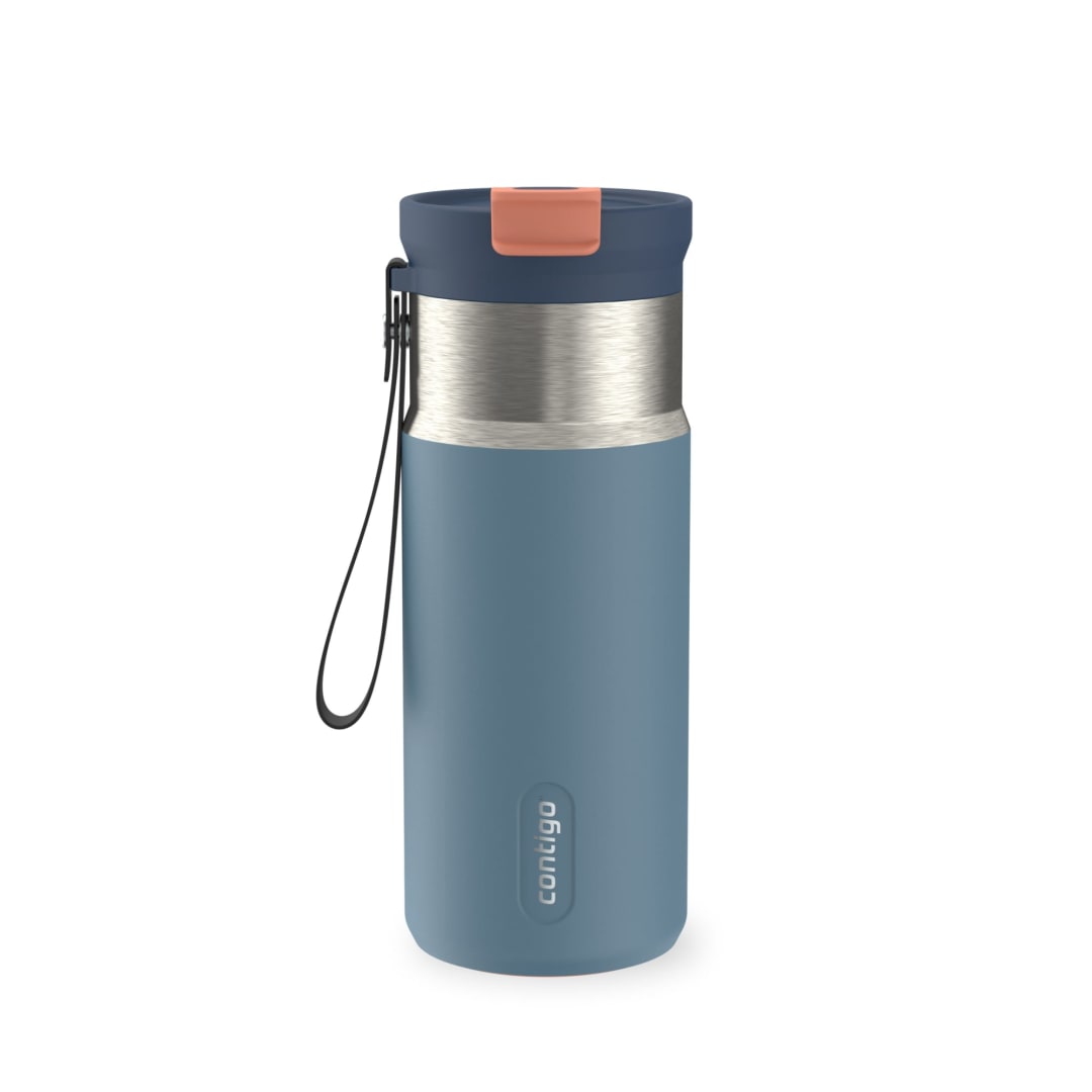 Contigo DualSip 16 oz Compact Leakproof Insulated Water Bottle with 2-Way Lid