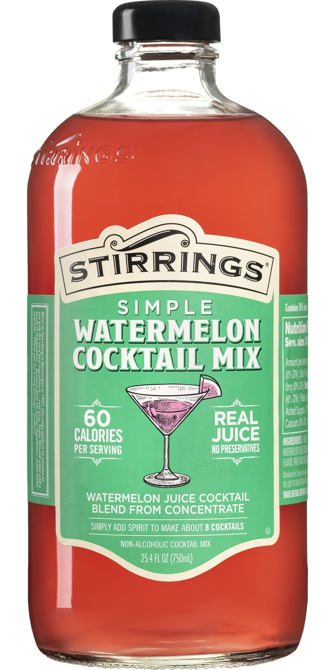 Stirrings Watermelon Cocktail Mix 750ml