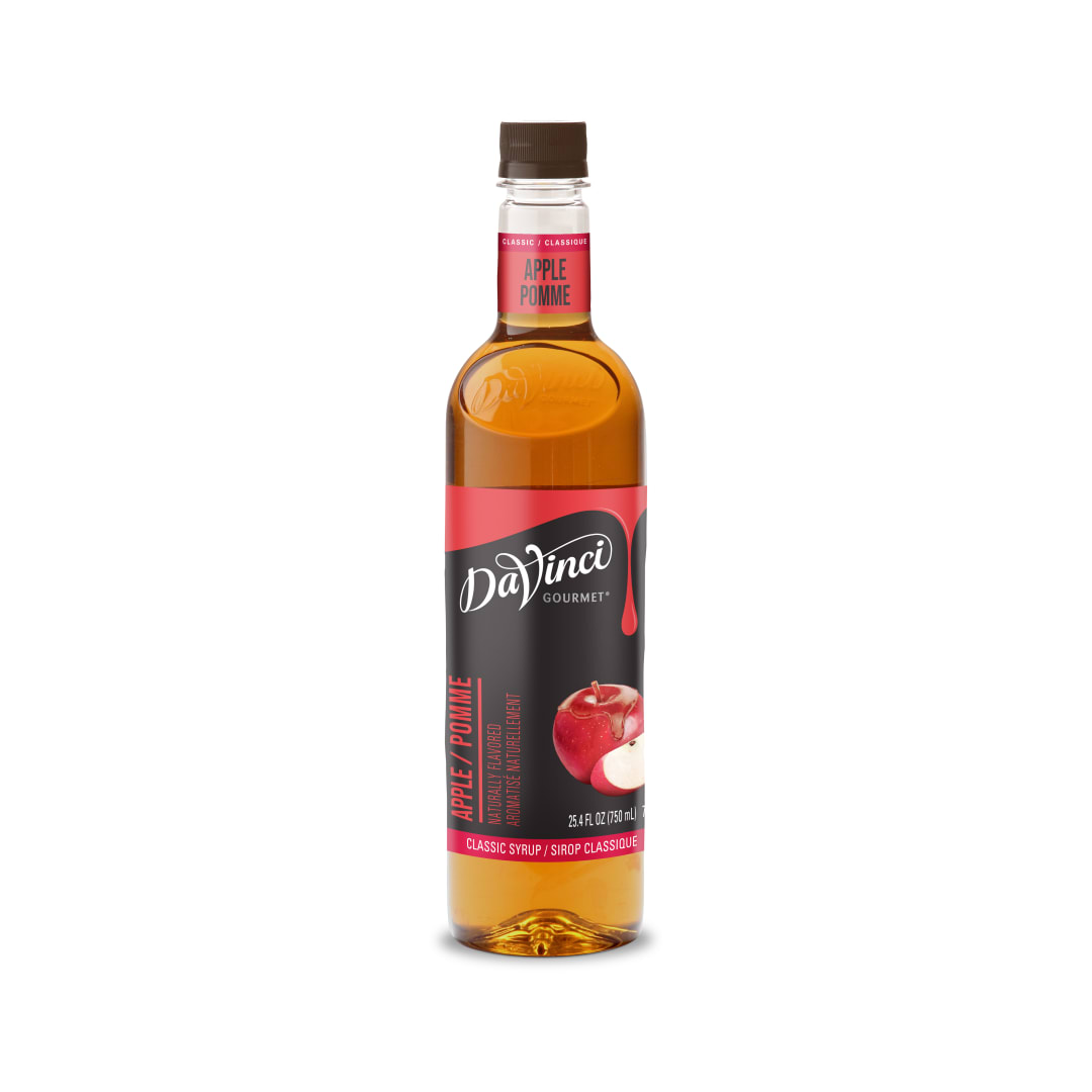 DaVinci Gourmet Apple Syrup, Plastic Bottle, 4 x 750 mL