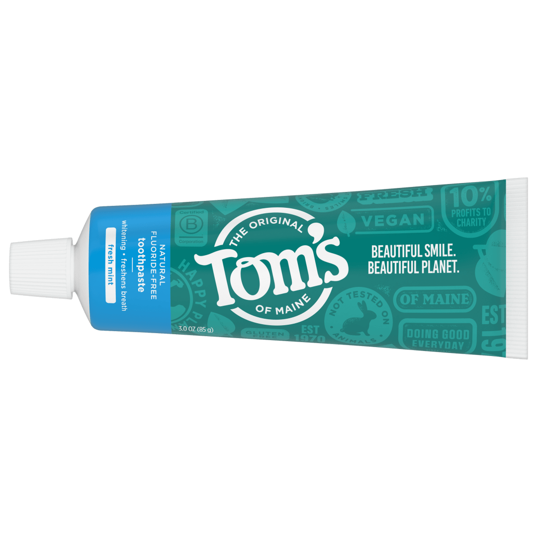 Tom's of Maine Travel Size Fluoride-Free Fresh Mint Toothpaste, 3oz
