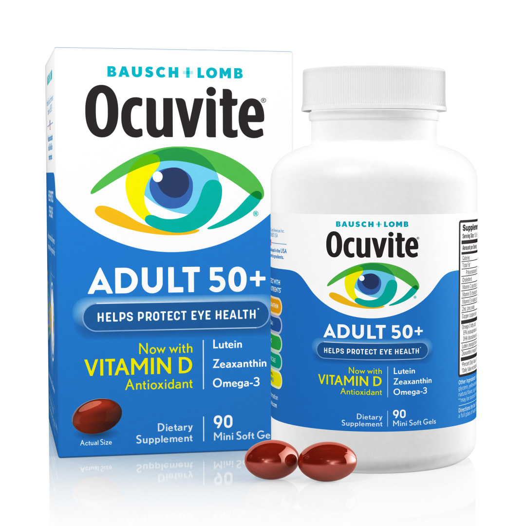 Ocuvite Adult 50 + Vitamin & Mineral Supplement 90 ct Soft Gels