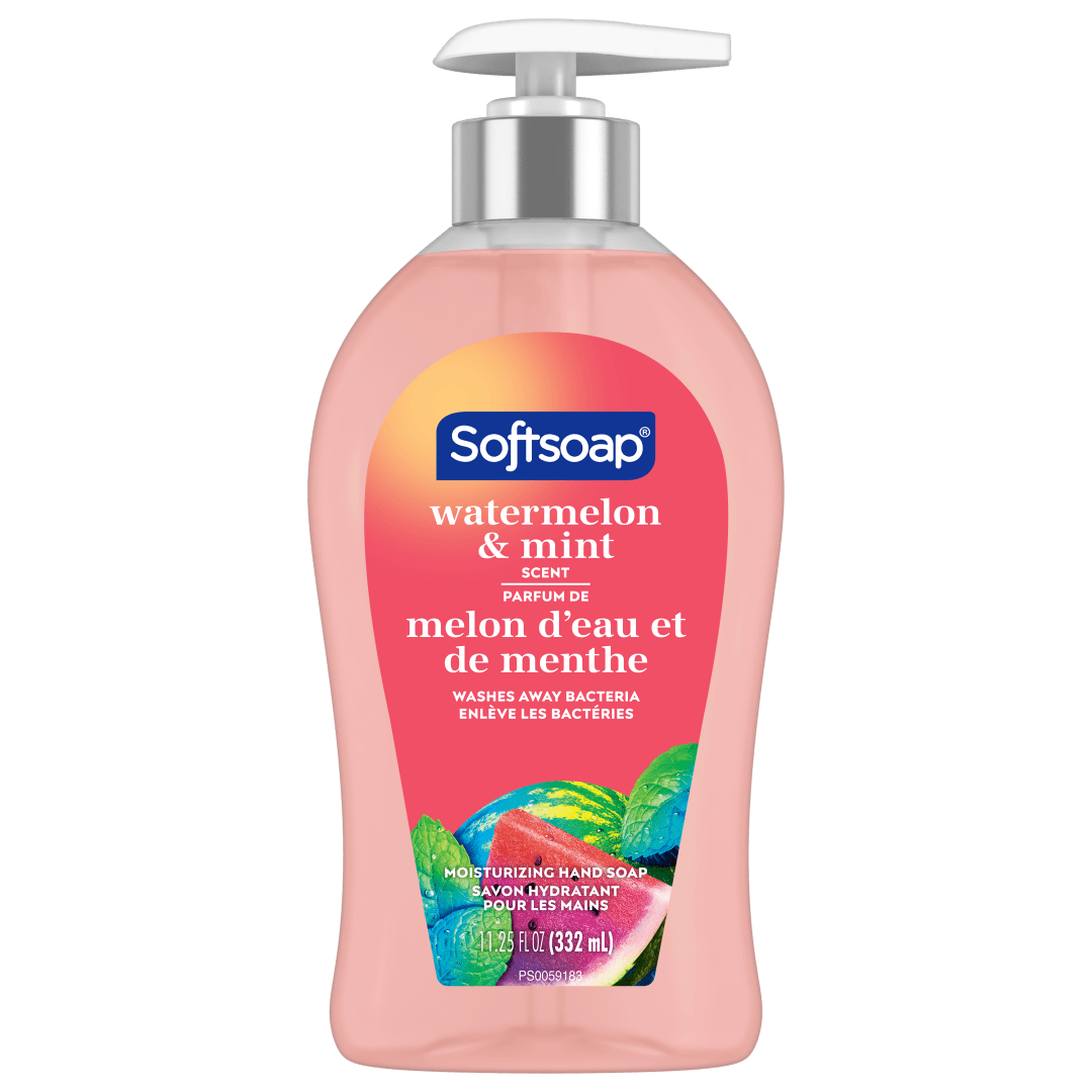 Softsoap Moisturizing Liquid Hand Soap, Watermelon and Mint Scent, 11.25 oz Bottle