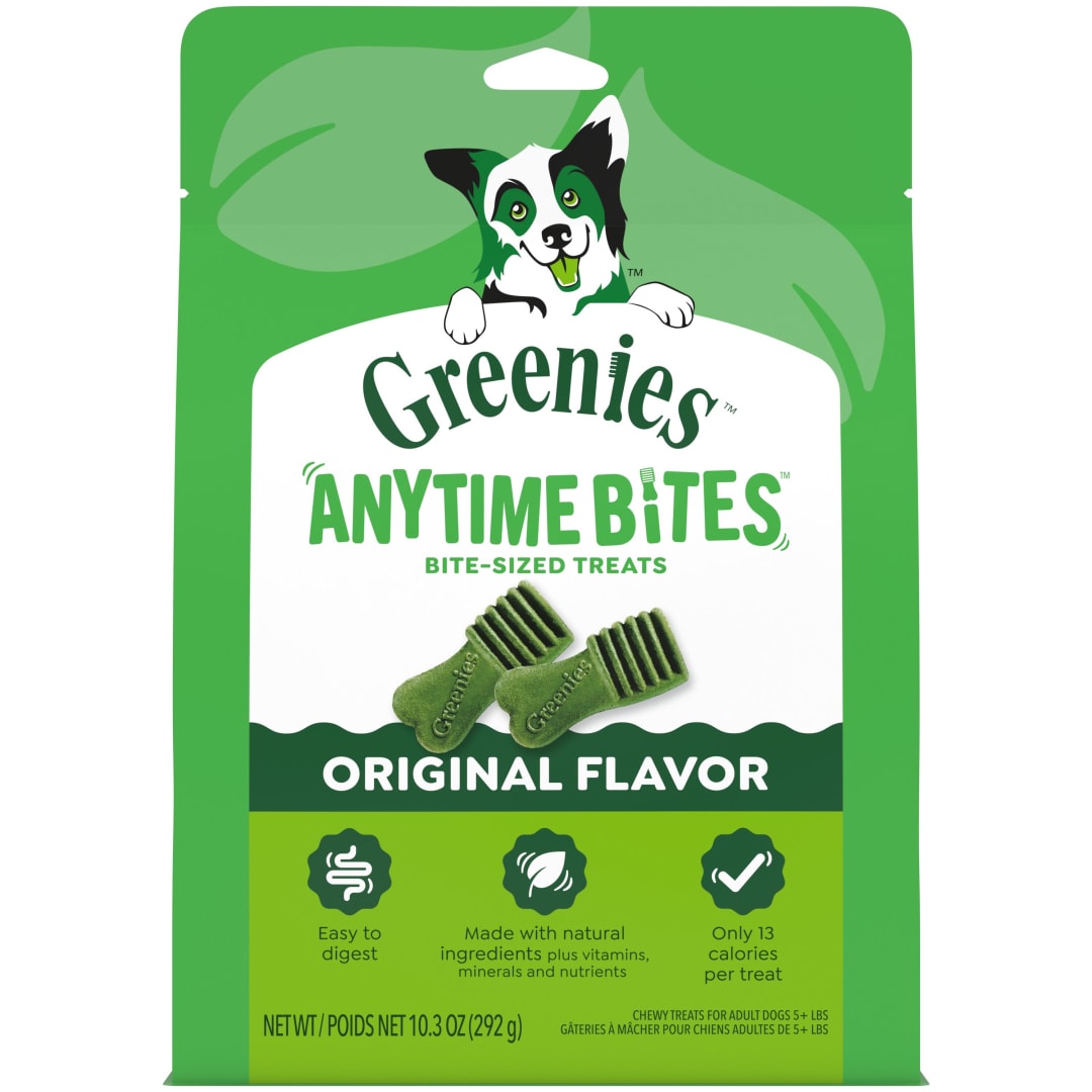 GREENIES ANYTIME BITES Dog Treats, Original Flavor, 10.3 oz. bag