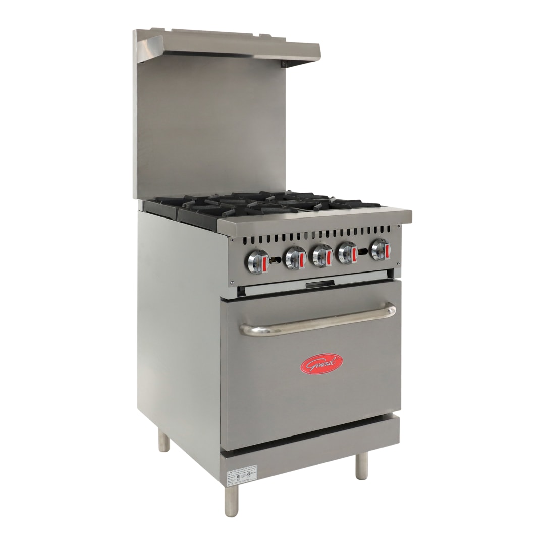 GR4-24LP - 24" Gas Range, with oven, 4 burner, LP Gas