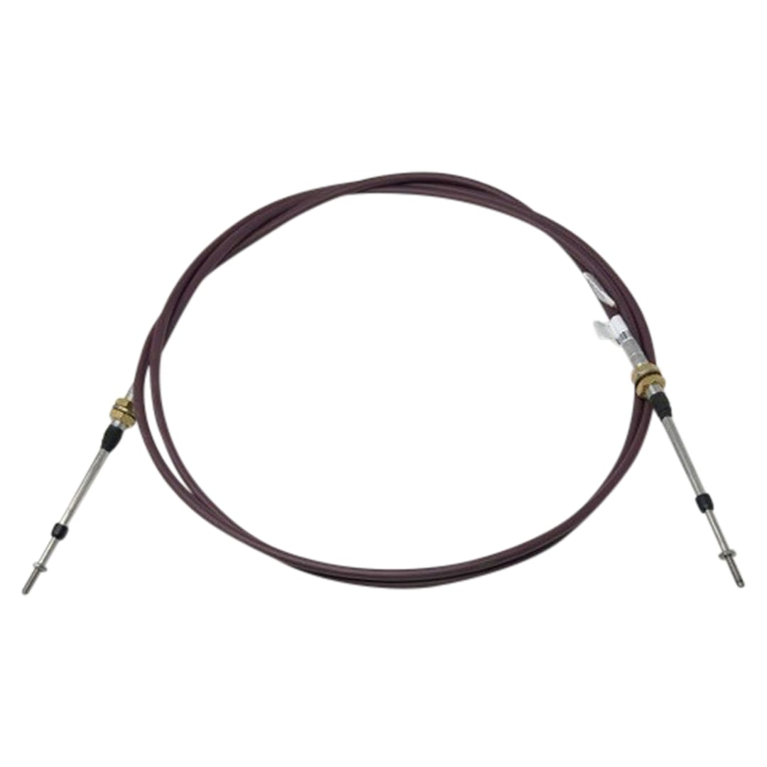 120" Long 2" Throw NO. 3 Push-Pull Throttle Cable with Double Bulkhead Mounts