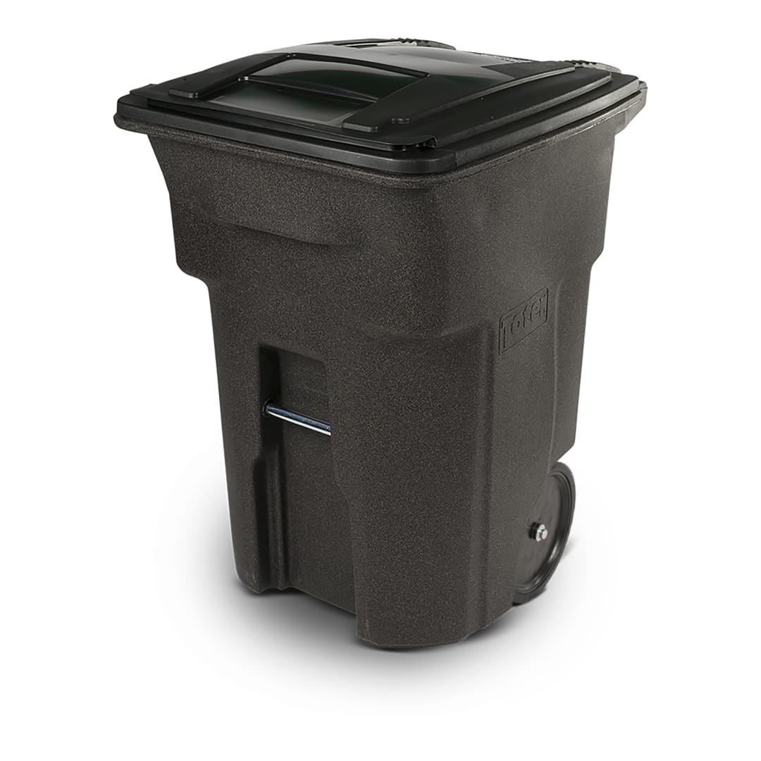 96 Gal. Trash Can with Smooth Wheels and Lid