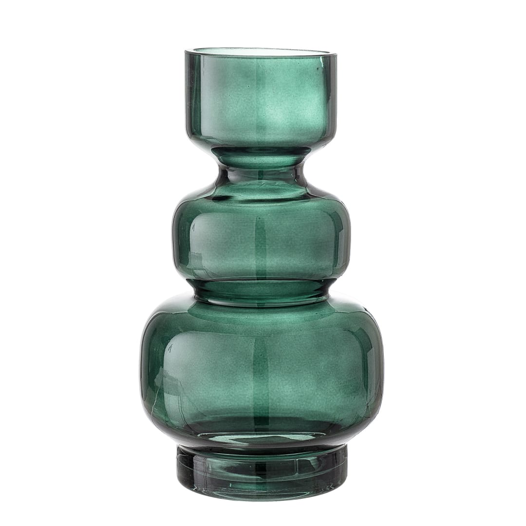 82046214 - Johnson Vase, Green, Glass STOCK: 29