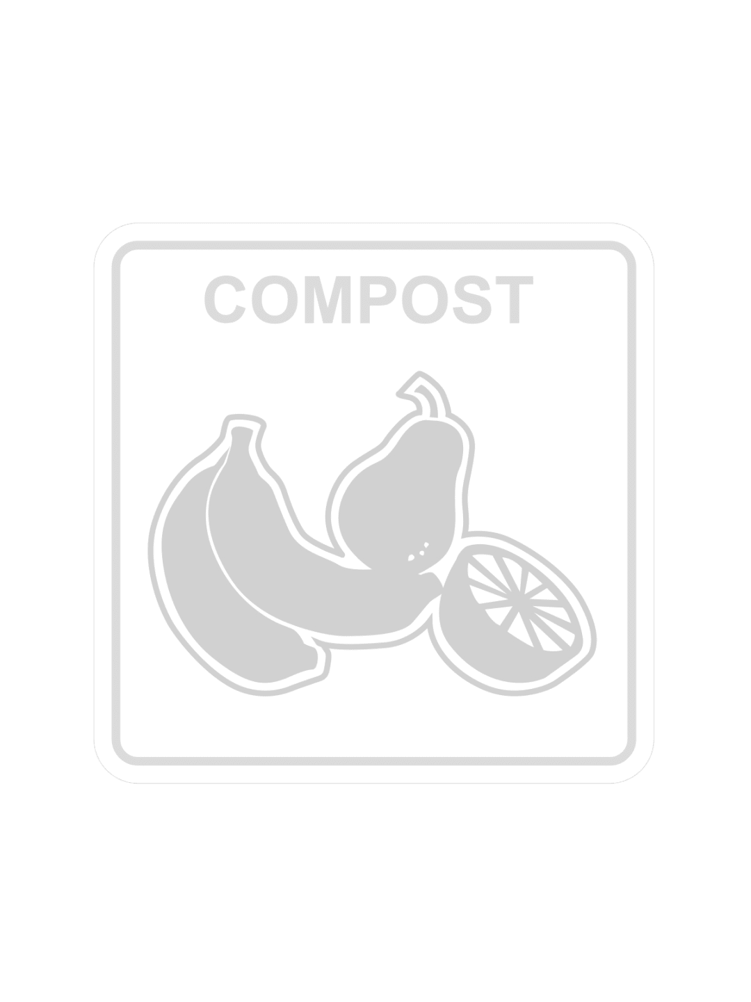  WASTE WATCHER - Label - Compost - Clear-White