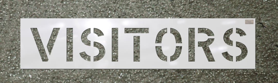 Stencil-VISITORS 6"x4" LDPE