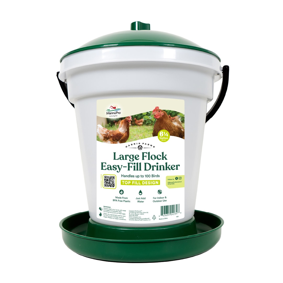 Harris Farms Poultry Drinker | Simple and Easy to Use for Any Size Flock | Made of BPA-free Plastic | 6.25 Gallon