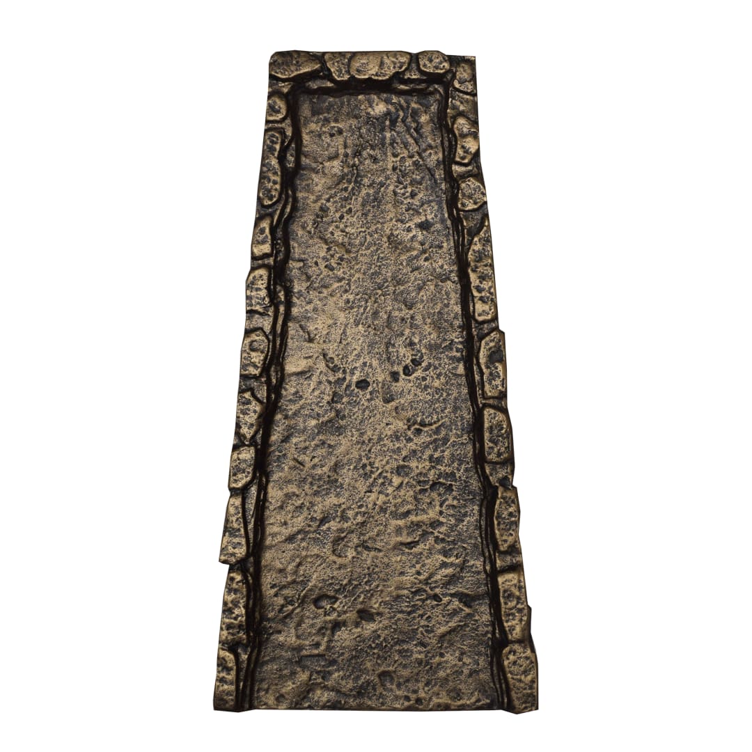 Bronze Slate Stone Rock Cast Aluminum Downspout Gutter 24 in. Splash Block