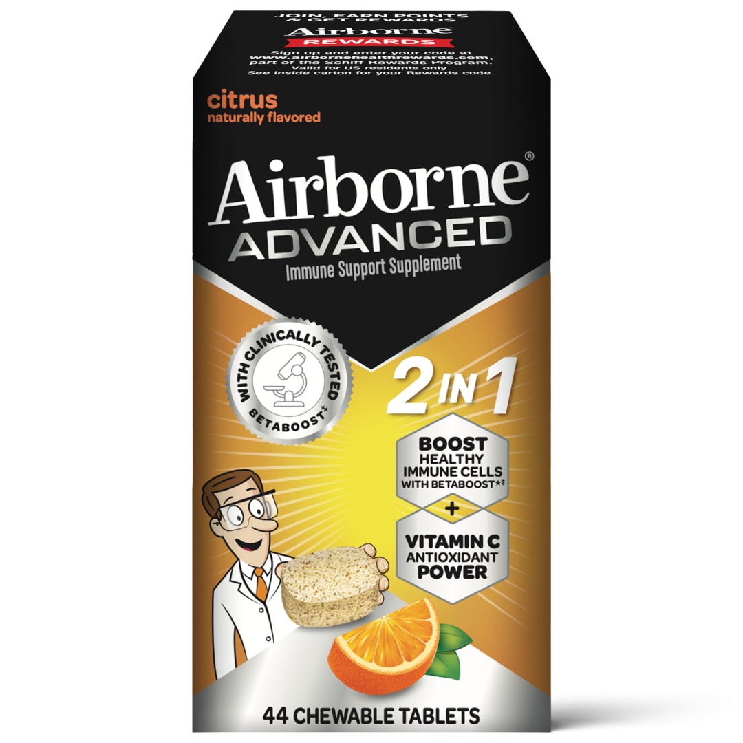 AIRBORNE® Advanced Chewable Tablets  - Citrus 12/44 ct.
