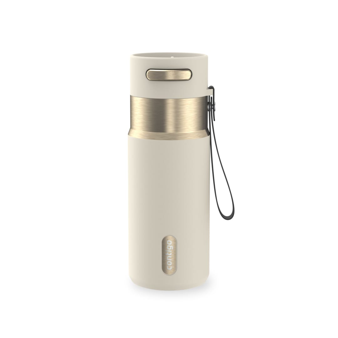 Contigo AutoSeal Insulated Stainless Steel Water Bottle with Carrying Strap, 16 oz (473 ml)