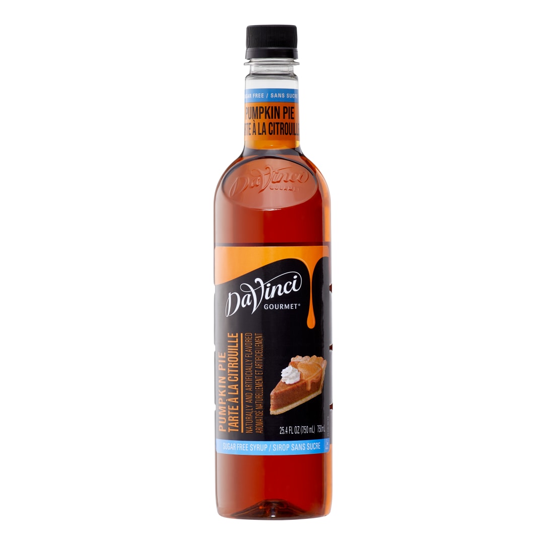 DaVinci Gourmet Sugar Free Pumpkin Pie Syrup, Plastic Bottle, 4 x 750 mL