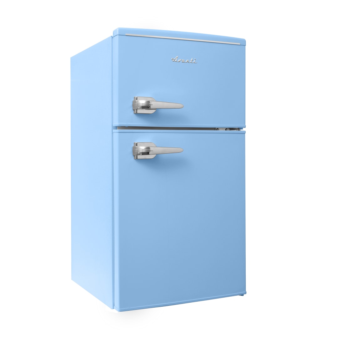 Avanti Retro Series Compact Refrigerator and Freezer, 3.1 cu. ft., in Robin Egg Blue (RMRT30X6BL-IS)