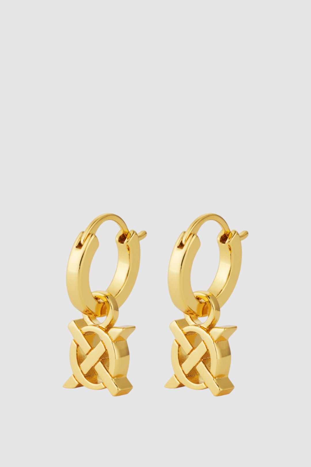Leah Charm Hoop Earrings