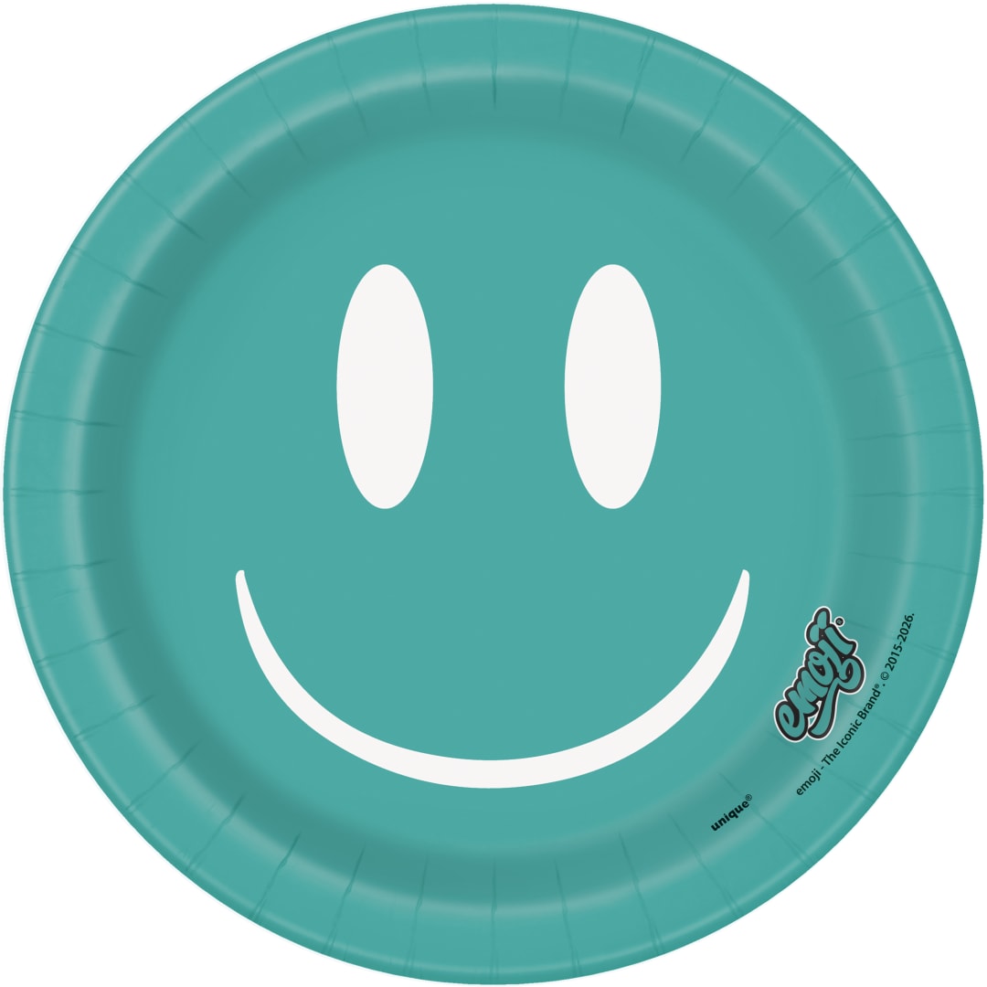 Emoji Round 7" Dessert Plates, 8ct