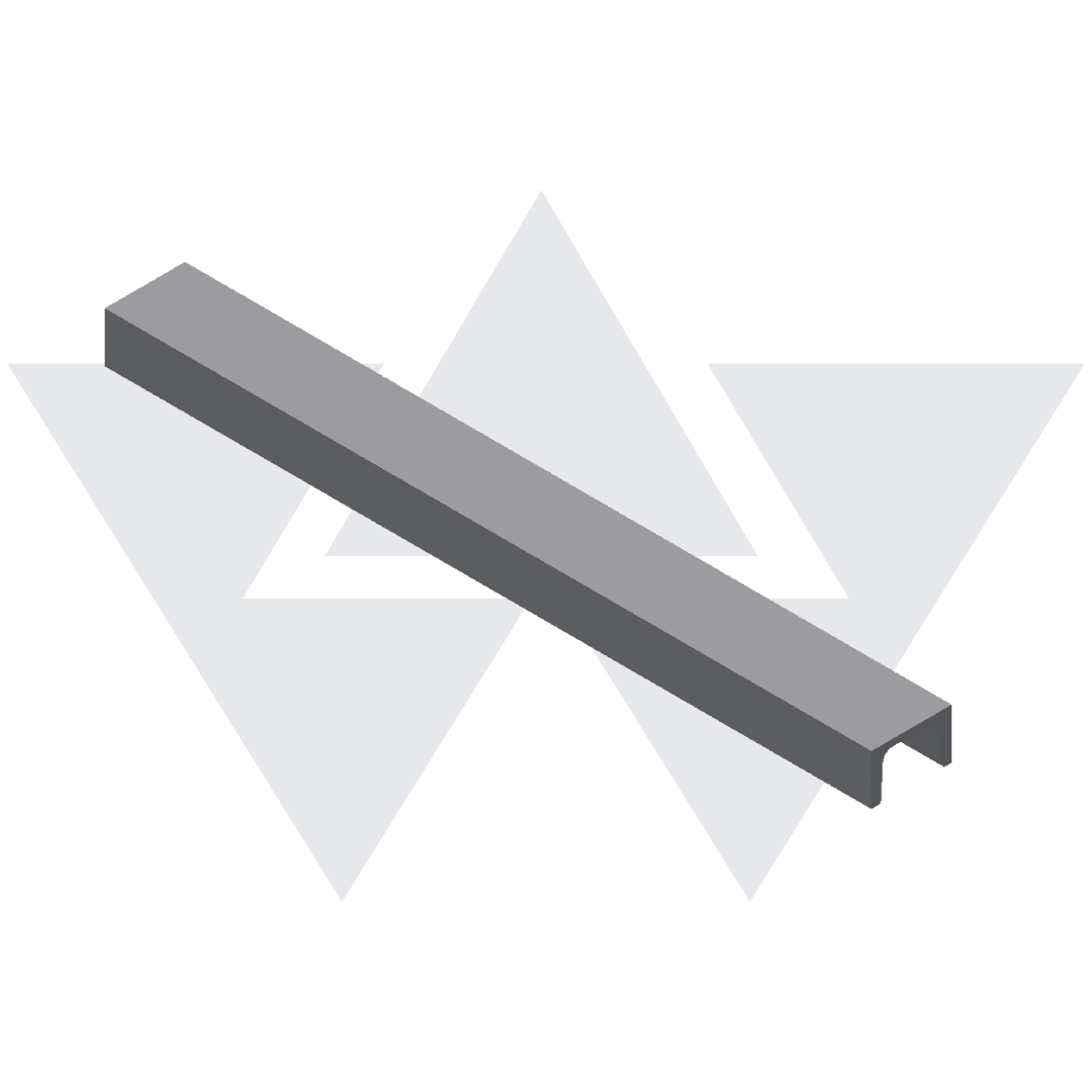 2" x 19" Aluminum C Channel