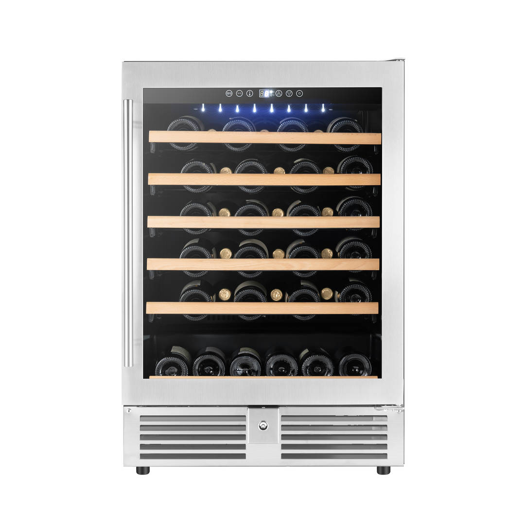 Avanti Undercounter Wine Cooler, 50 Bottle Capacity, Single Zone Compressor Cooling, in Stainless Steel, WCR506SS 1