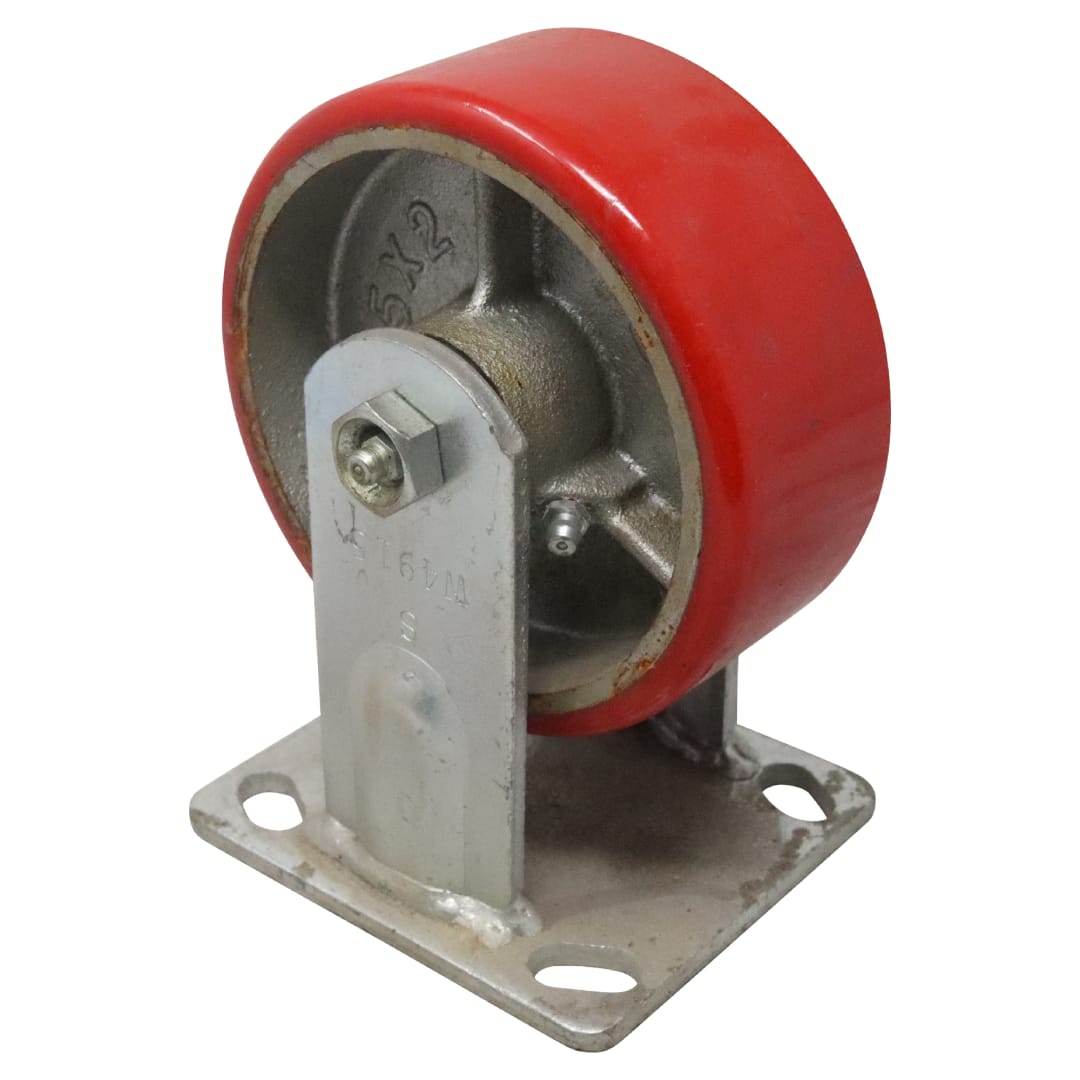 Wastebuilt® Replacement for Marathon 5" Polyurethane Caster, Rigid, Zinc Plat