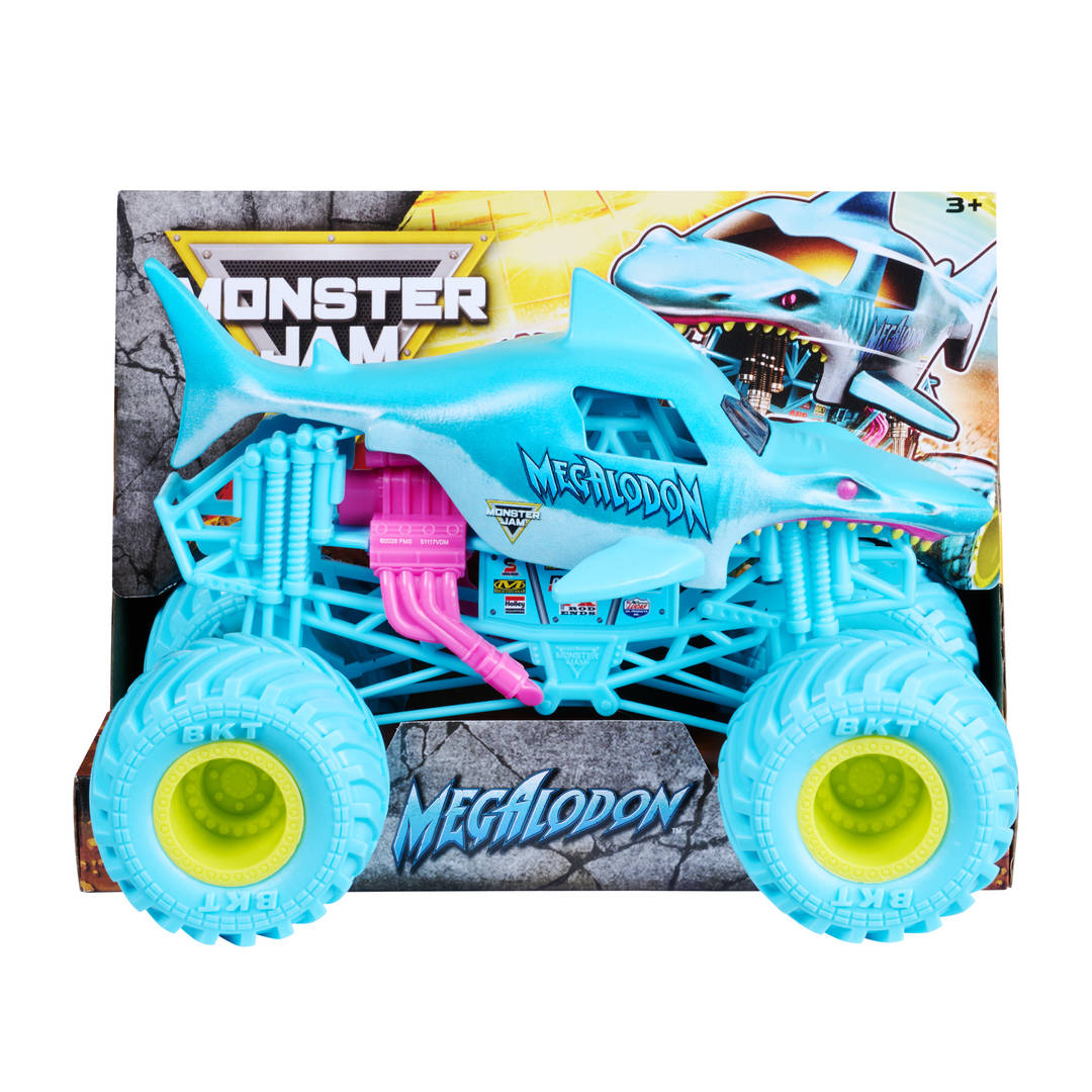 Monster Jam Megalodon Monster Truck Die-Cast Vehicle, 1:24 Scale