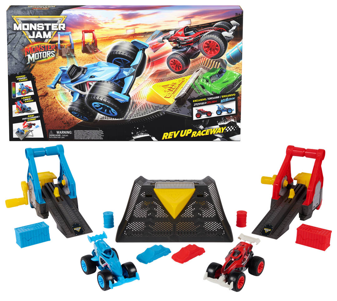 Monster Jam Monster Motors Rev Up Raceway Monster Trucks Playset