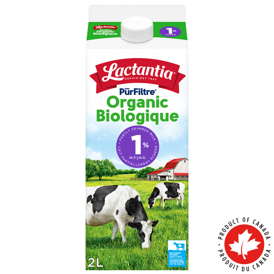 Lactantia PurFiltre Organic Partly Skimmed Milk 1%, 2L