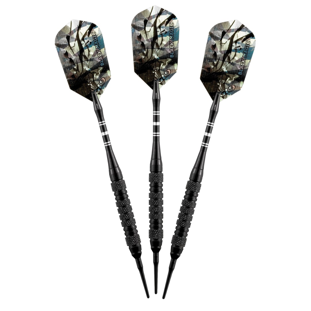 Viper Black Magic Soft Tip Darts 6 Knurled Rings 18 Grams