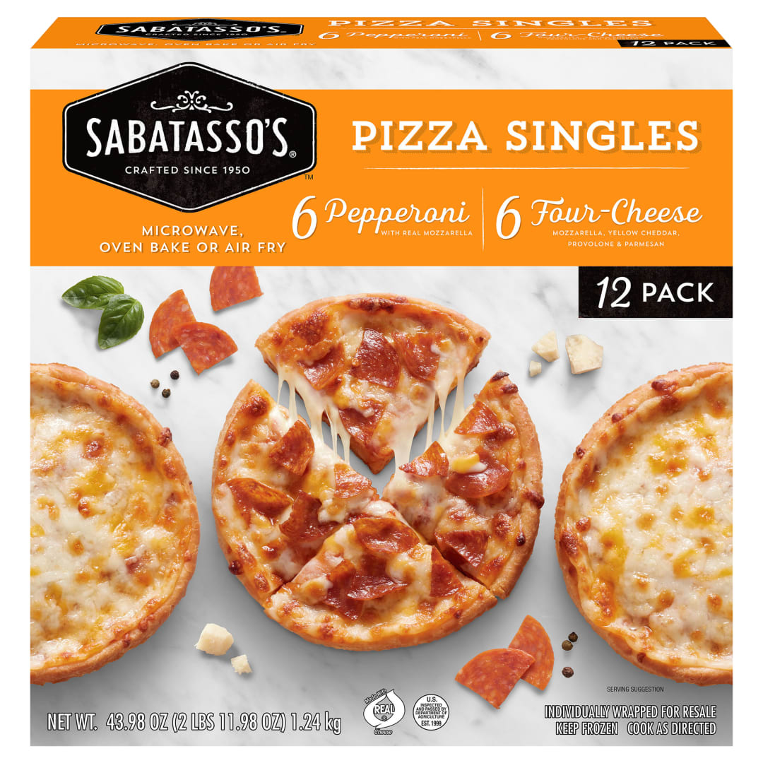 Pepperoni & Four-Cheese Frozen Pizza Singles Combo Pack