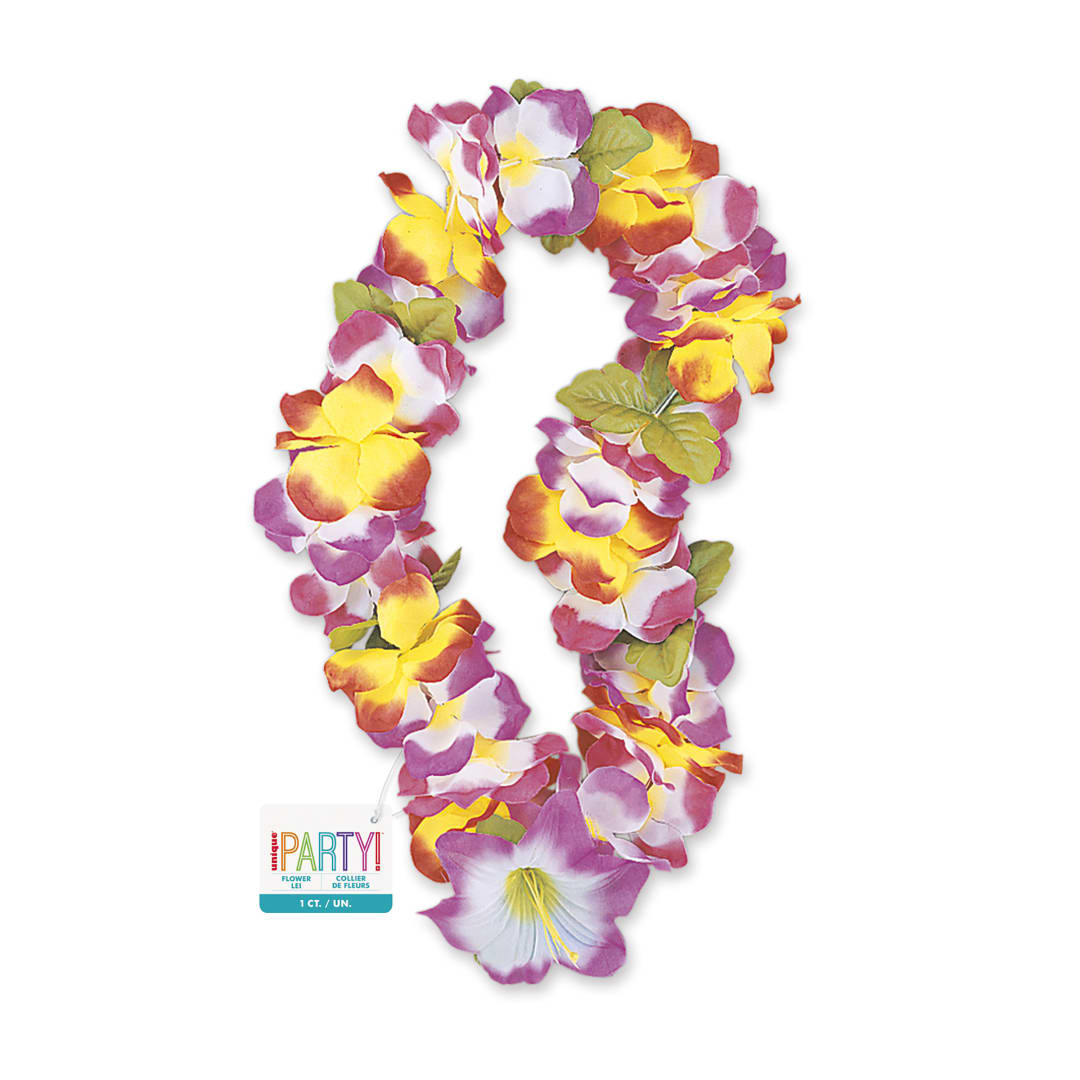 Fancy Lily Rainbow Lei 40"