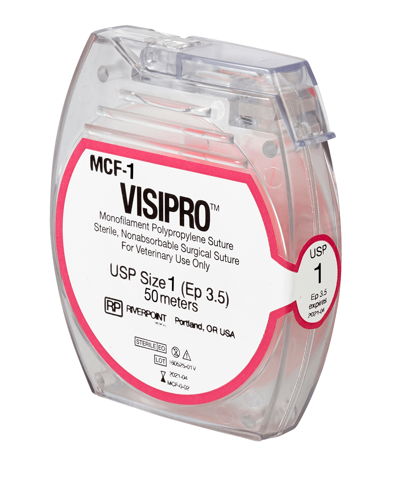 VisiPro PP Suture Cassette (no needle), USP 1, Fluorescent Pink, 85m, Sterile