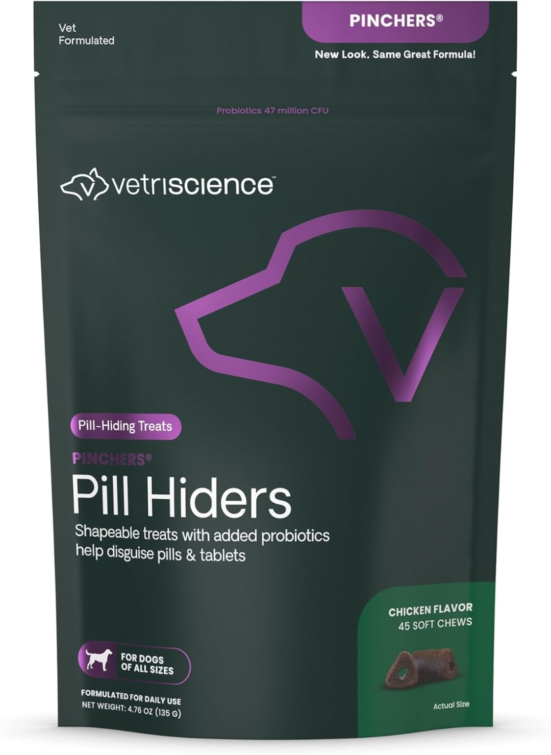 VS Pinchers Pill Hiders, Dogs, Chicken, 45ct