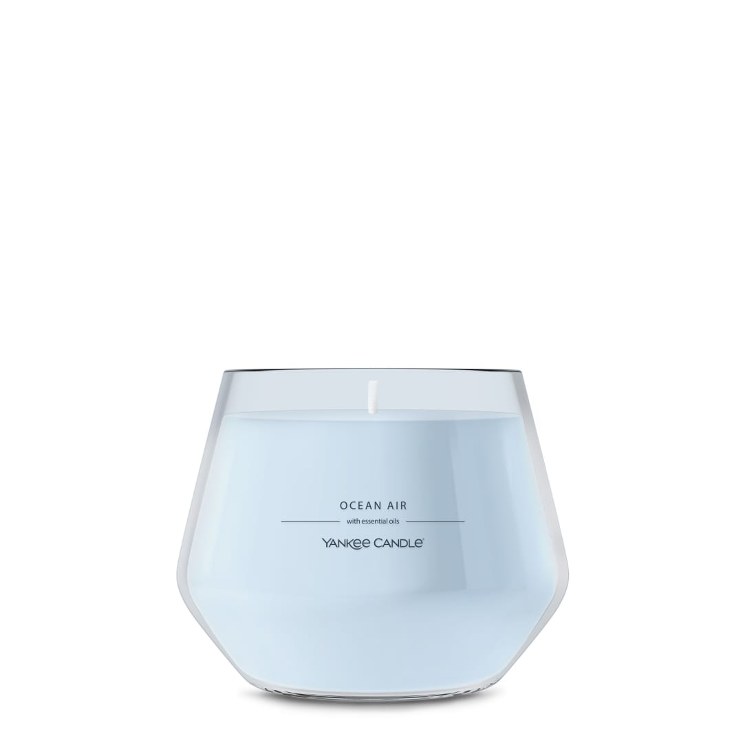 Yankee Candle® Studio Scented Candle with up to 50 Hour Burn Time, Premium Plant Wax Blend for Consistent Burn, 10 oz Jar Candle with Room Filling Fragrance, Ocean Air