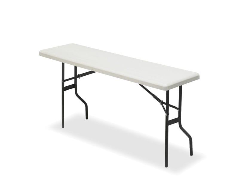 IndestrucTable® Classic Folding Table, Platinum Granite - 18" x 60"